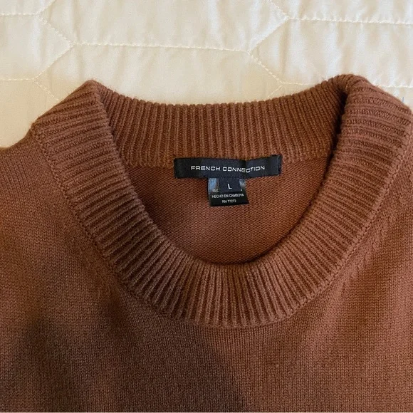 French Connection Brown Sweater Vest Large - Picture 3 of 6